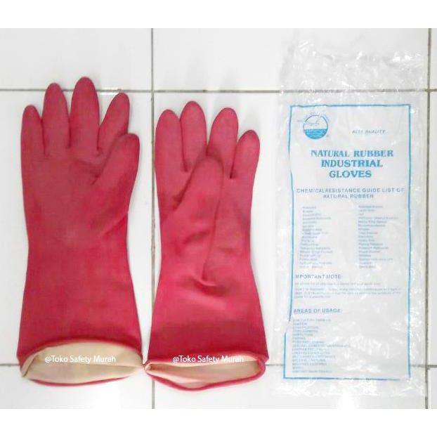 Best Seller Sarung Tangan Rubber Seagull 16 U002f Kimia Latex Karet Grosir Qr0523 Shopee Indonesia