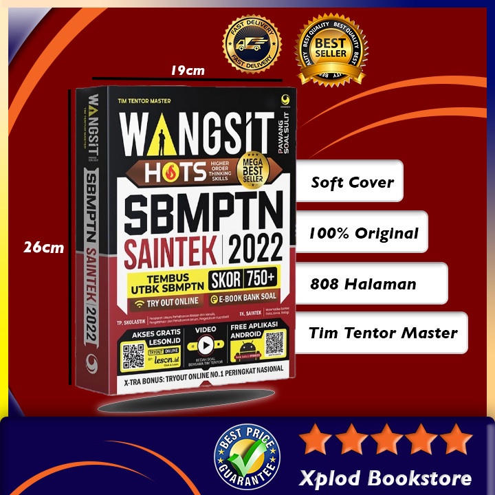 BUKU LOLOS UTBK SBMPTN TERBARU 2022 SAINTEK WANGSIT TEMBUS UTBK SAINTEK BARU GRASINDO TERLARIS