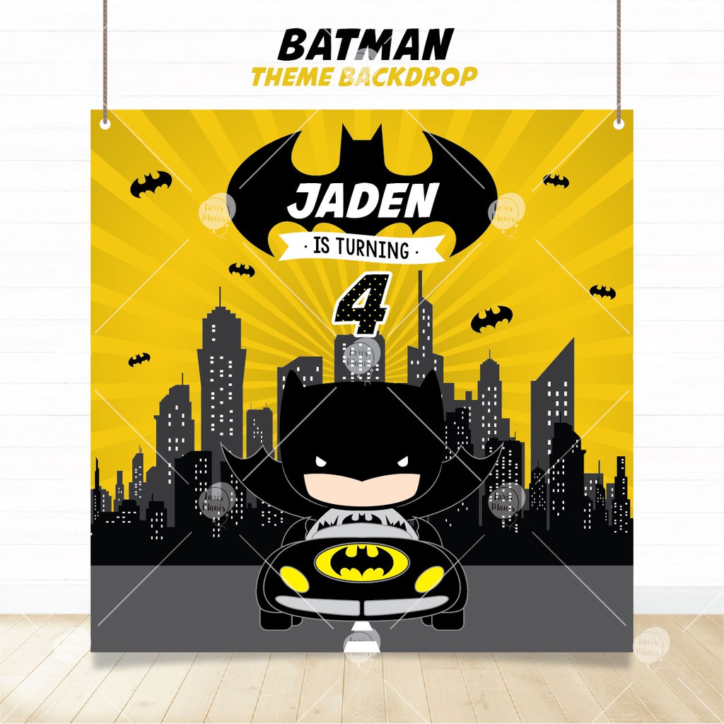 Backdrop / Banner / Spanduk Ultah Ulang Tahun Tema BATMAN