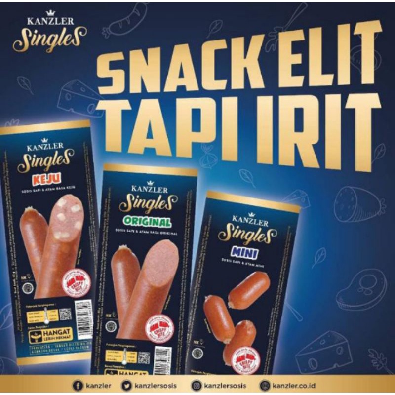 

SOSIS KANZLER SINGLES HOT / KANZLER SINGLES ORIGINAL KEJU MINI 65gr