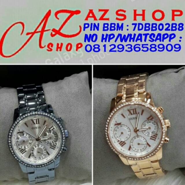 Jam Tangan Wanita Guess W0623L3 Rantai Original Murah