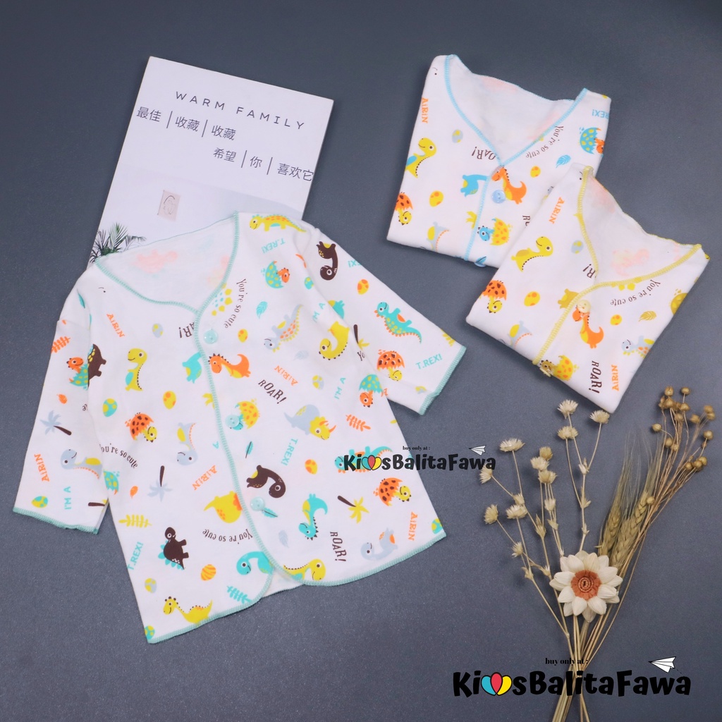 (ISI 3 PC) SNI Baju Kancing Lengan Panjang STANDAR SNI Baju Branded Import uk Baby New Born Kado