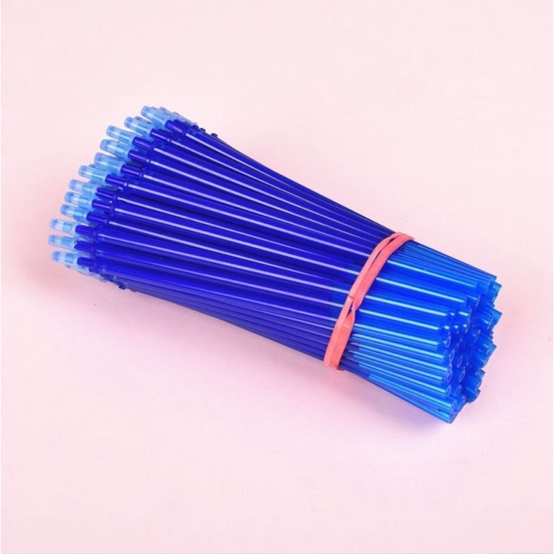 100pcs Erasable Refills Black Blue Ink 0.5mm Refill Student School Stationery