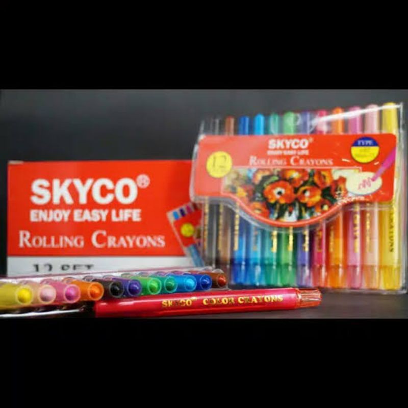 

Crayon Oil pastel crayon twist skyco original - 12 warna