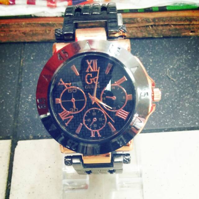 Jam tangan pria Gc rantai hitam