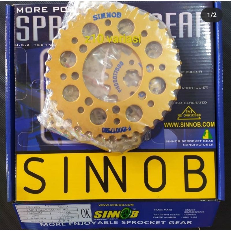 Gear Set Sinnob Premium Racing RX King Gold (35)