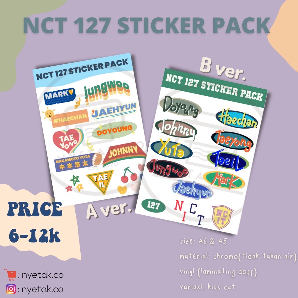 

NCT 127 STICKER PACK (B VER)