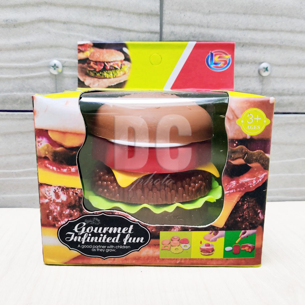 Gourmet Infinited Fun Burger LF28 Mainan Susun Stacking Mini Hamburger