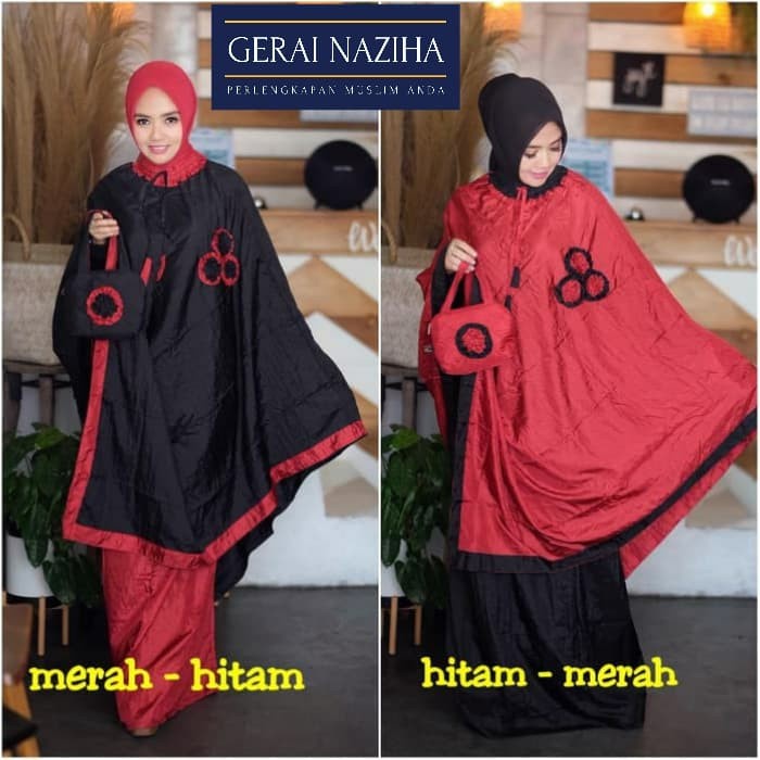MUKENA- MUKENA PARASUT JUMBO DEWASA PONCO TRAVEL POCONG TRAVELING ELEGAN -MUKENA.