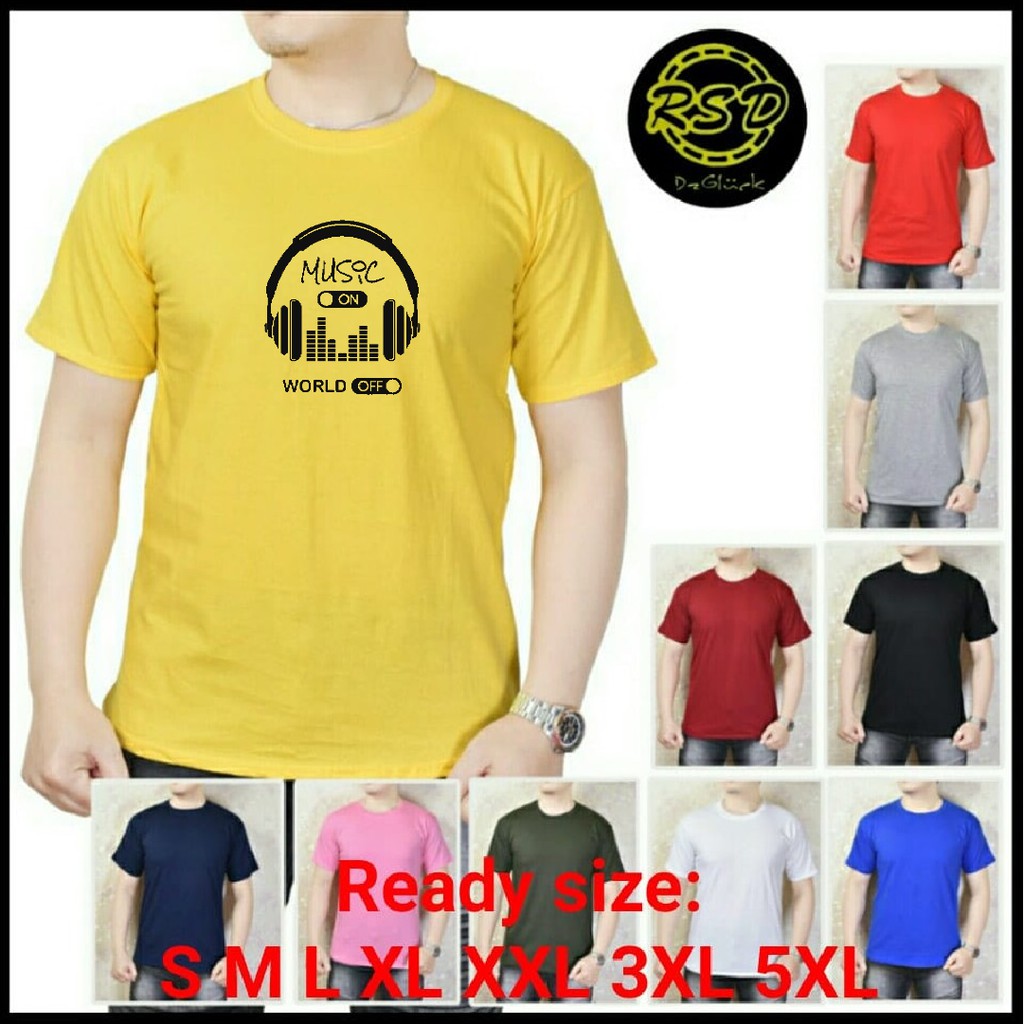 Baju Kaos Pria Jumbo - Kaos Oblong Ukuran Big Size – Baju Kaus Oblong Ukuran S-5XL