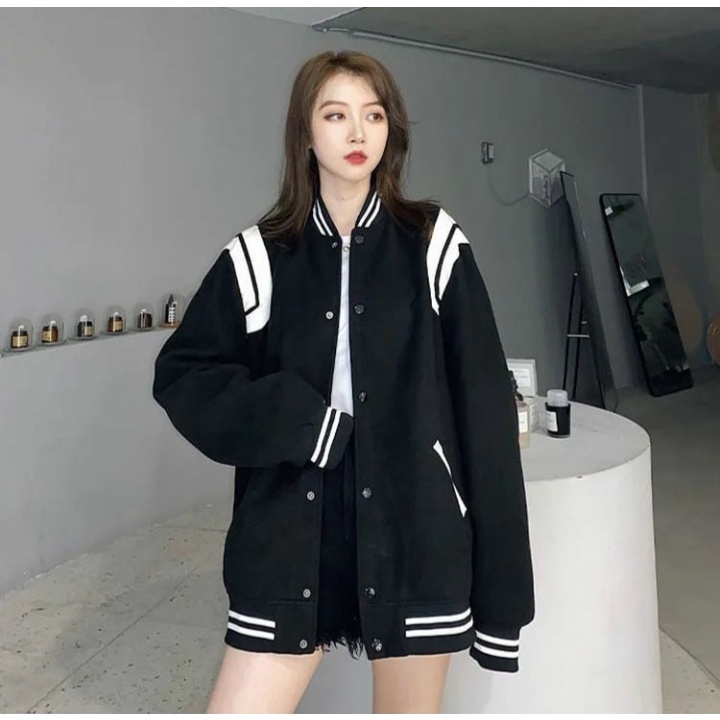 Baseball Jaket Polos TUGO || Jacket Kancing Pria Wanita Kekinian Korean Style Casual Fashion