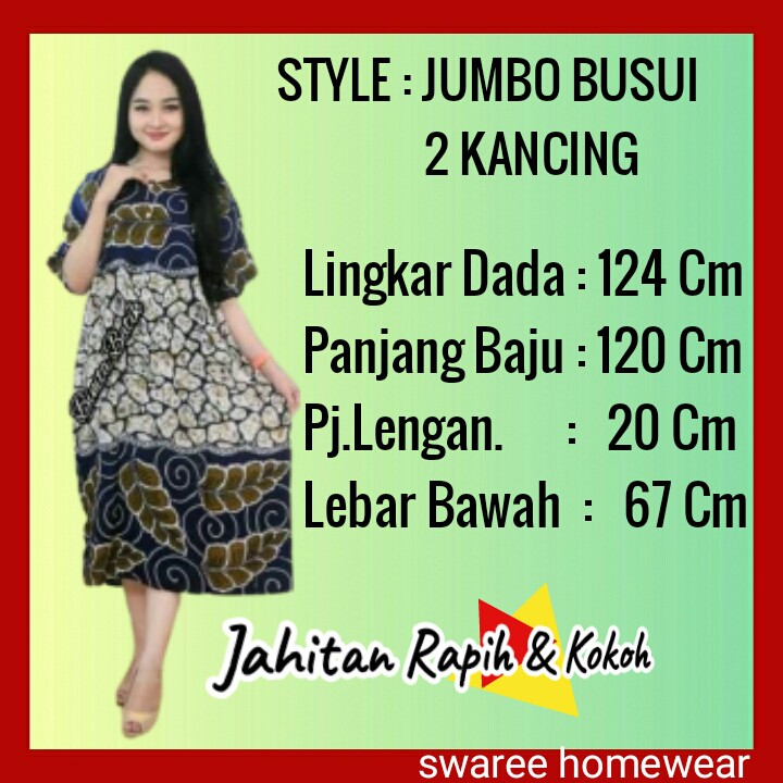 Baju Wanita Daster Busui Jumbo Lengan Pendek