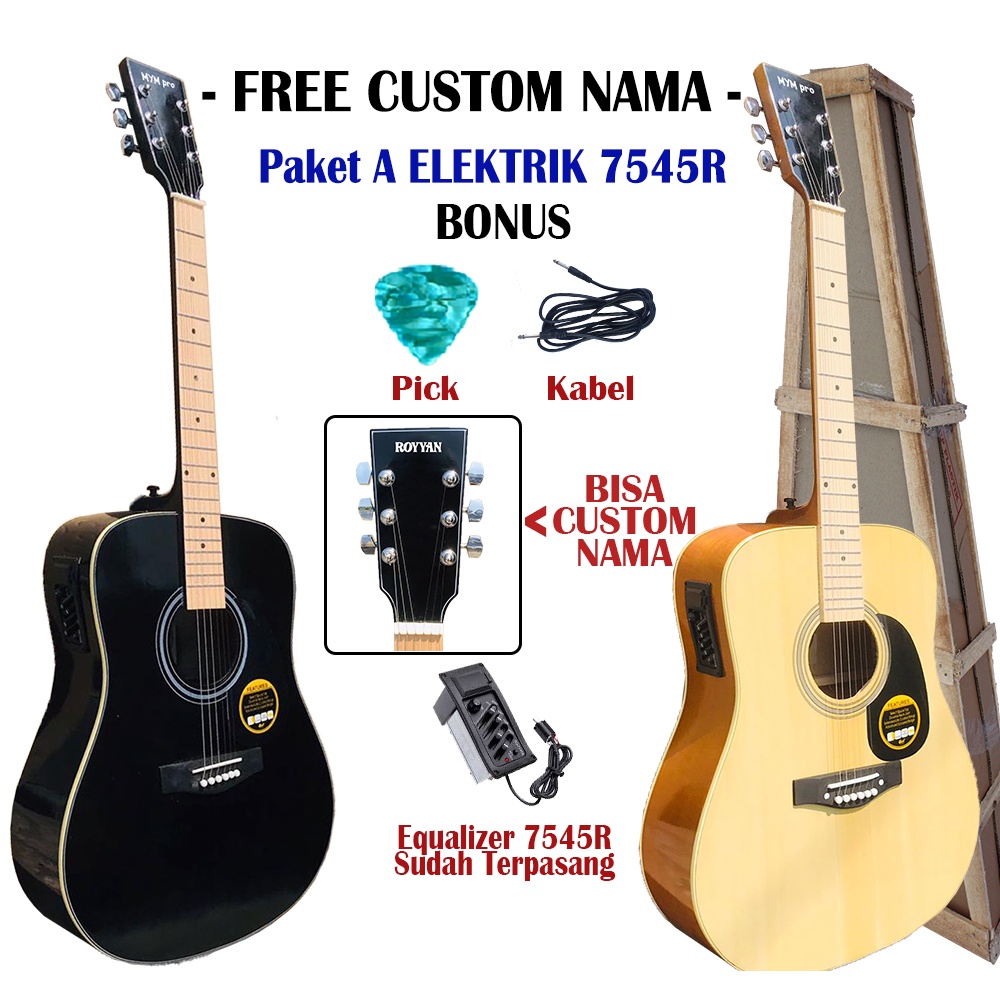 Gitar Akustik Elektrik 7545R Model Cort Custom