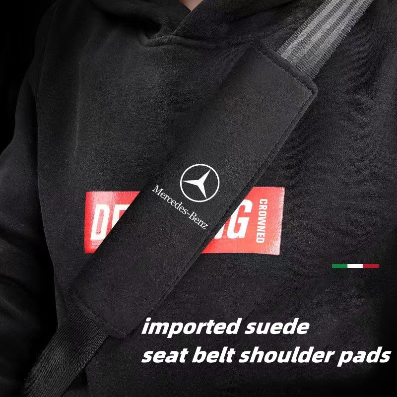 Bantalan Bahu Sabuk Pengaman Mobil Bahan suede Untuk Audi Benz BMW Honda Toyota