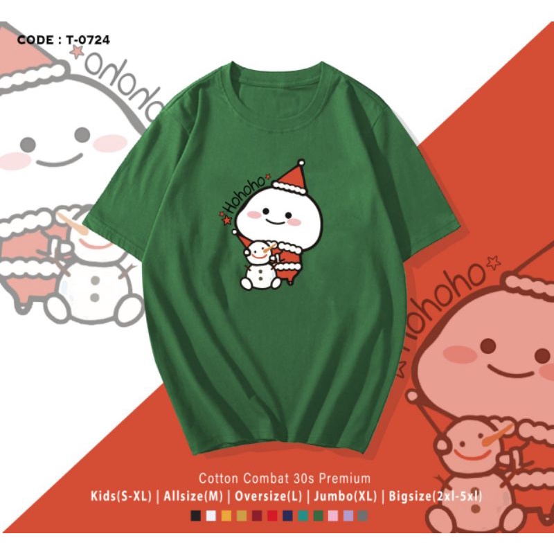 KAOS NATAL PENTOL SNOWMAN/T-SHIRT CHRISTMAS PENTOL SNOWMAN