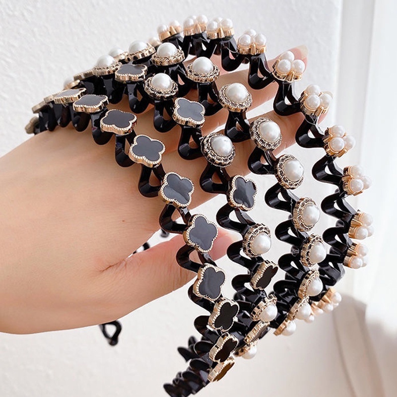 Bando Fashion Korea Bando Rambut Mutiara Cantik Elastis Aksesoris BND13 / Bando kekinian / bando aes