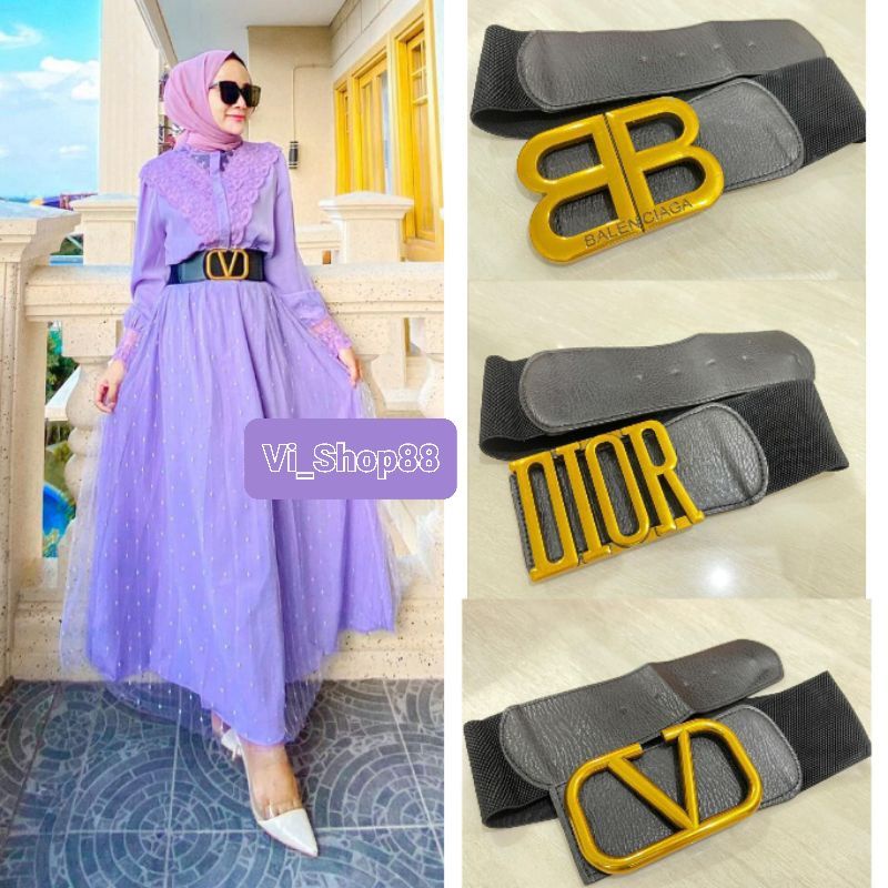 OBI BELT IKAT PINGGANG WANITA KARET 7CM GESPER PEREMPUAN FASHION SABUK BESAR