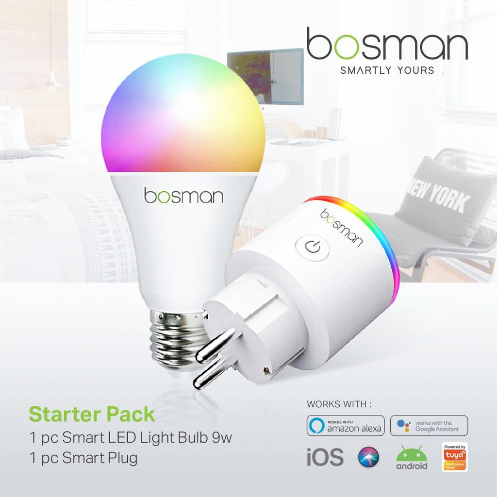 Bosman Starter Pack - Bohlam | Colokan | Wifi | IoT | Smart Home