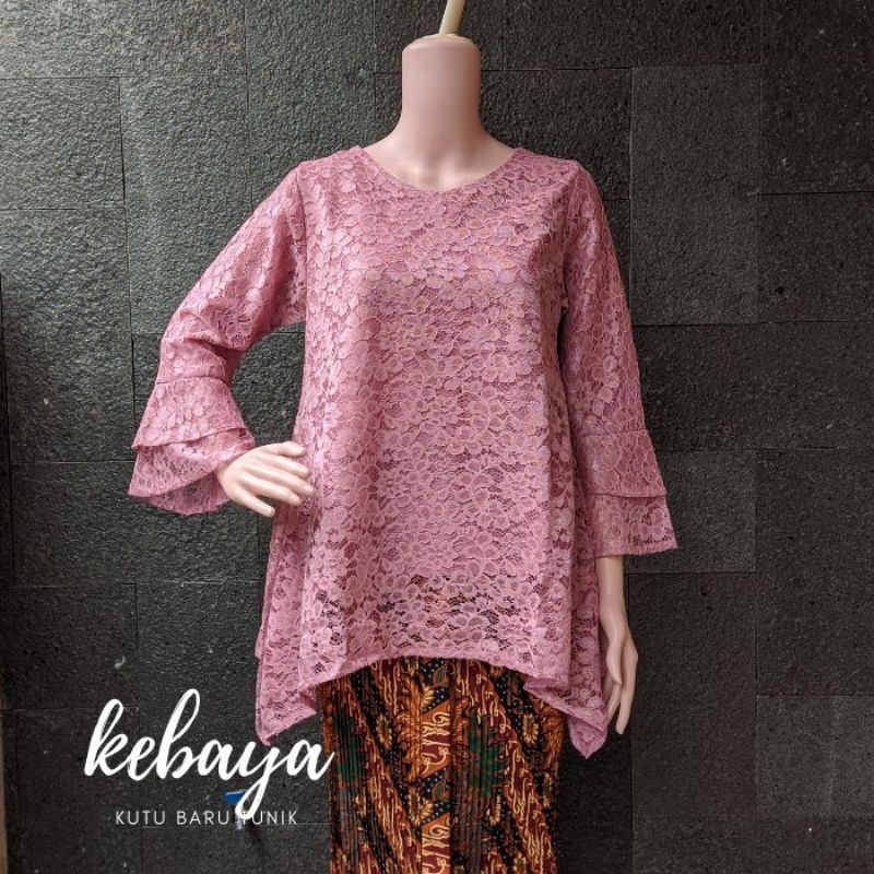 IndahKebaya | HANYA ATASAN YA / KEBAYA RINJANI BROKAT / KUTUBARU TUNIK / MOCCA TOSCA  MUSTARD DUSTY