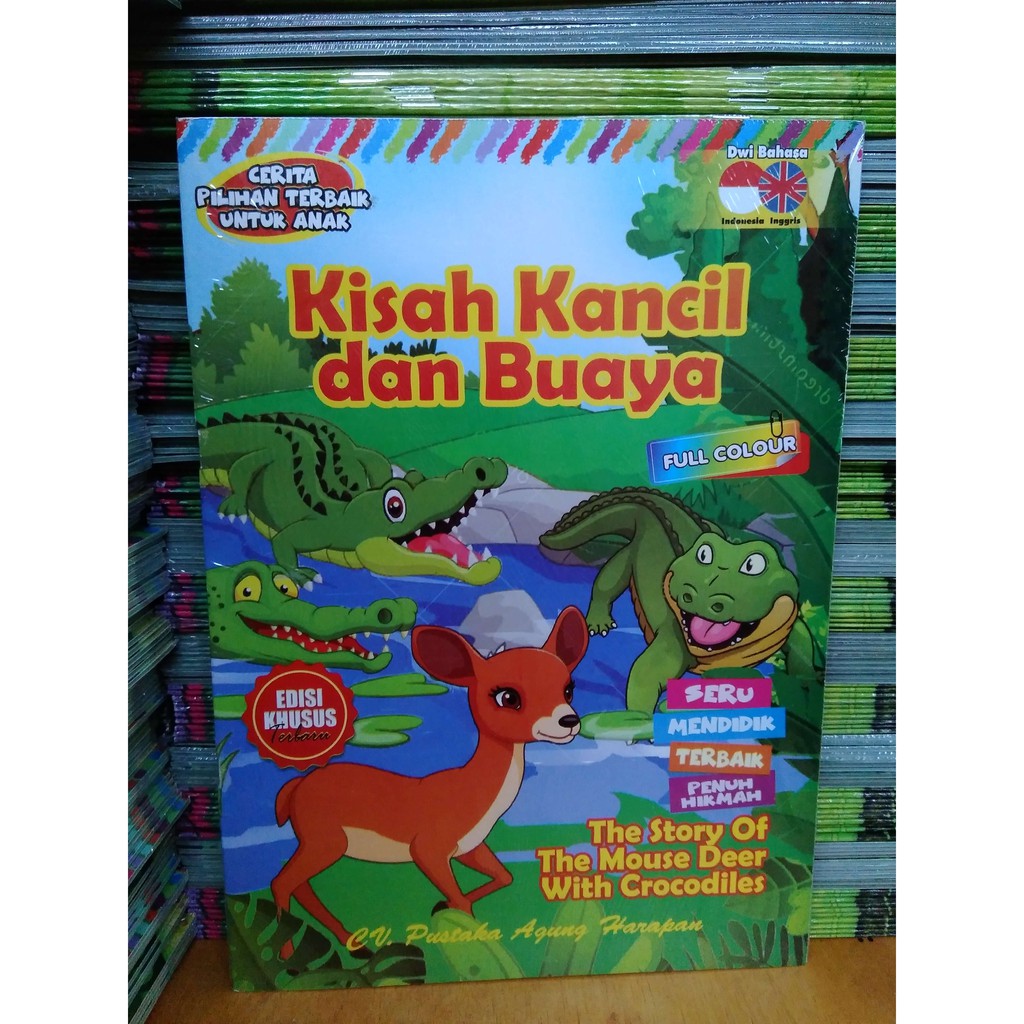 Buku Cerita Pilihan Terbaik Kisah Kancil Dan Buaya Bilingual Full Color Shopee Indonesia