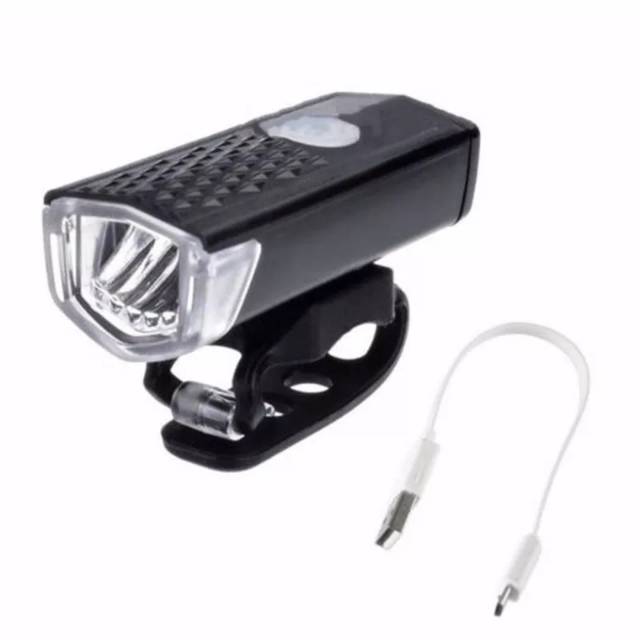 lampu sepeda depan led charge usb cree led 300lm