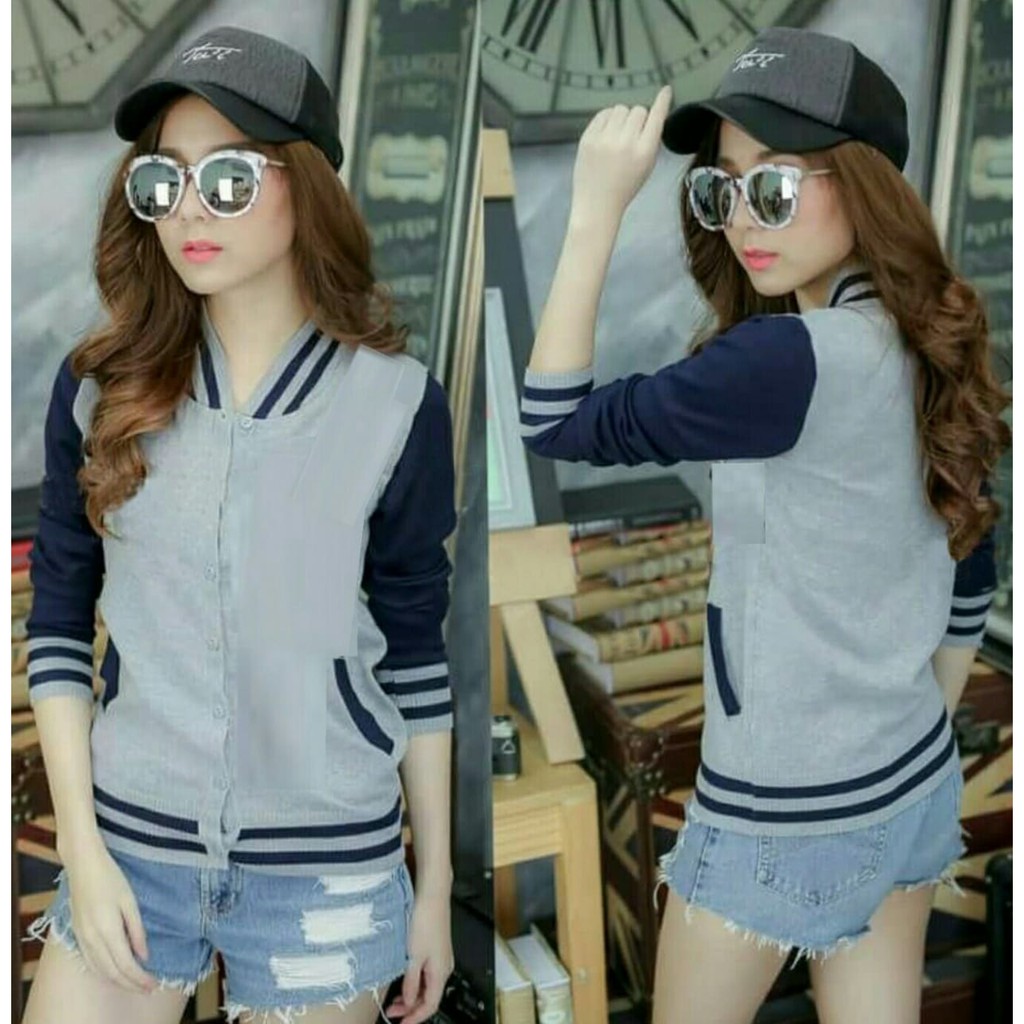 Q- JAKET ARUNI/ JAKET WANITA BAHAN BABY TERRY TO FIT L