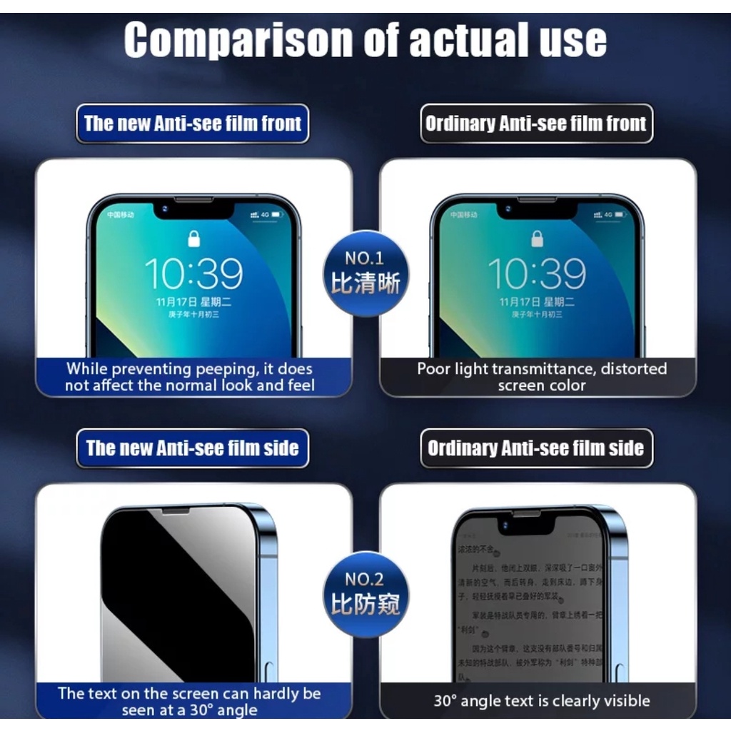 tempered glass anti spy privacy IPHONE 11 12 13 13 PRO MAX 14 Plus 12 13 mini X XR XS MAX anti gores screen guard