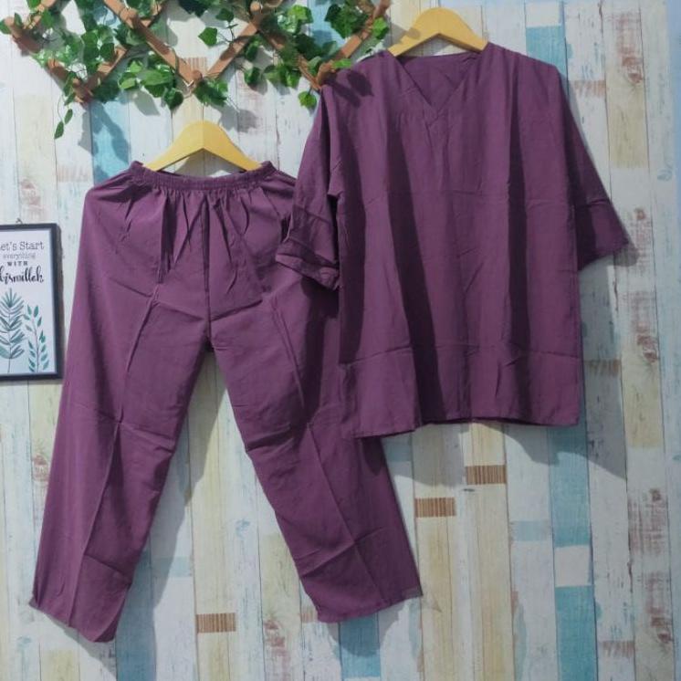 LD 120 Set andin polos jumbo/ set mamah rosa ikatan cinta/ Setelan andin bahan rayon /setelan kekini