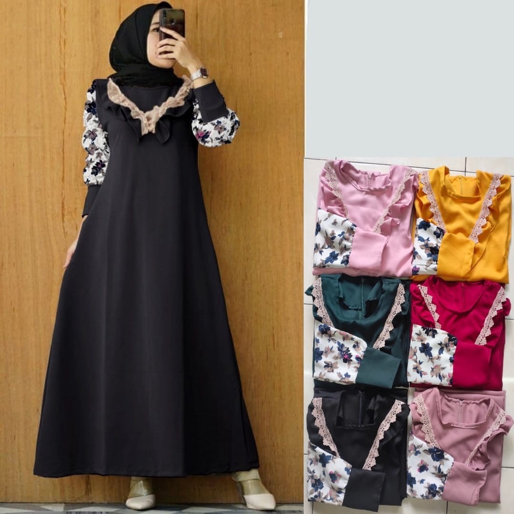 AS FASHION-COD-US-JUBAH WANITA TERBARU-GAMIS WANITA KEKINIAN-DRES WANITA MUSLIM-GAMIS LEBARAN 2022