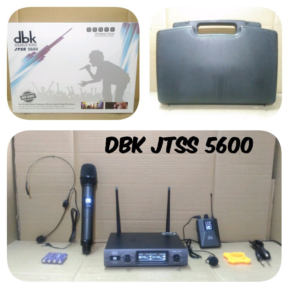 MIC WIRELESS DBK JTSS 5600 MICROPHONE HANDLE KLIP ON DAN HEADSET