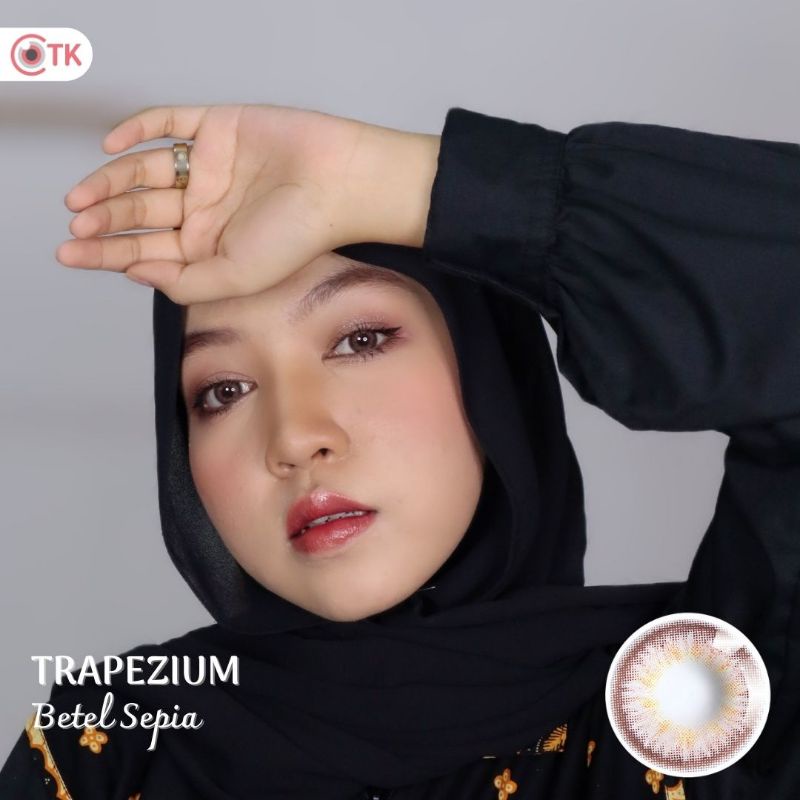 Softlens TRAPEZIUM 14.5 MM BETEL SEPIA MINUS -0.50 S.D -6.00 by CTK