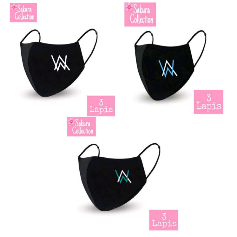 Masker Kain 3 Lapis - Alan Walker