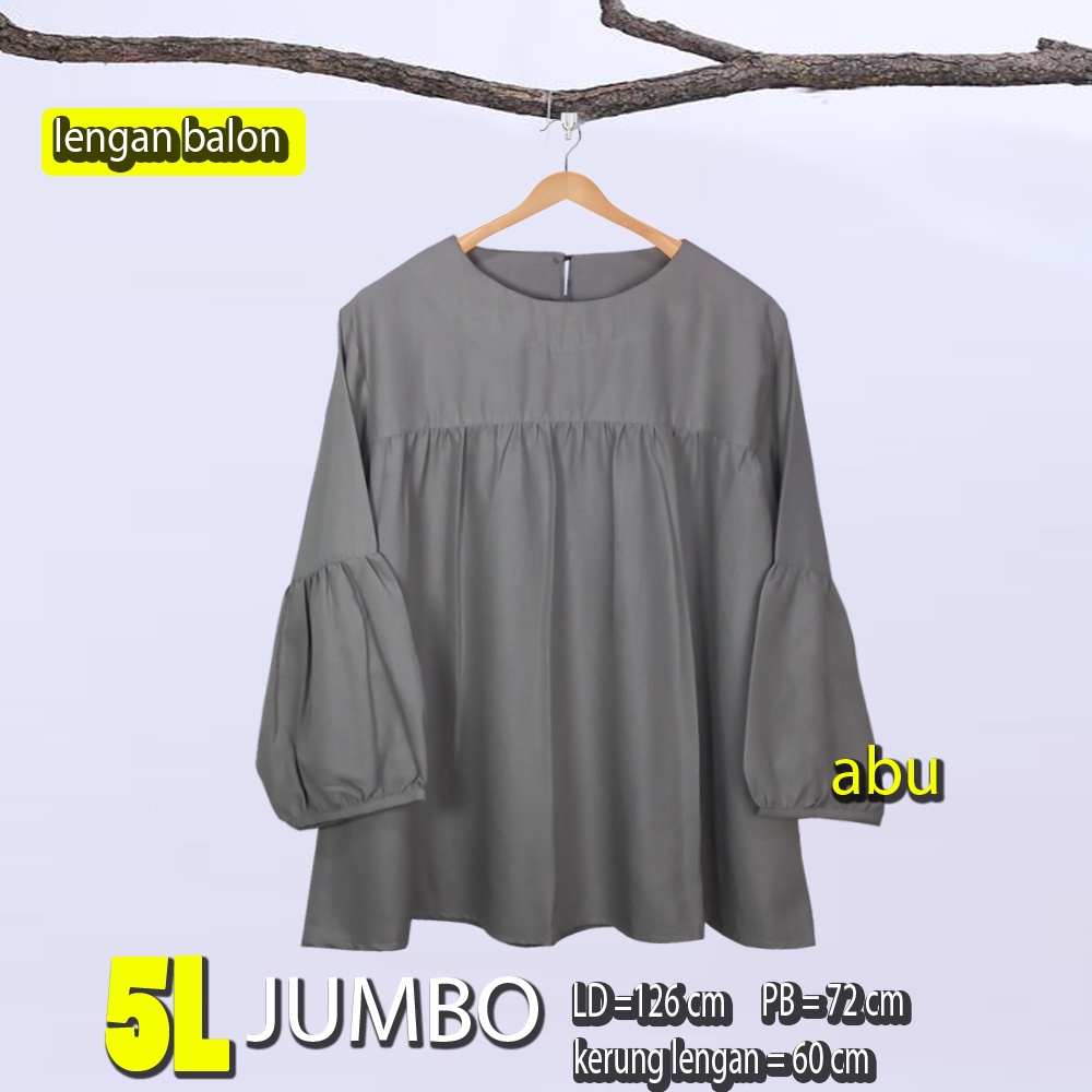 New….Atasan JUMBO wanita / Blouse Jumbo Tangan balon - LD 126 cm-1