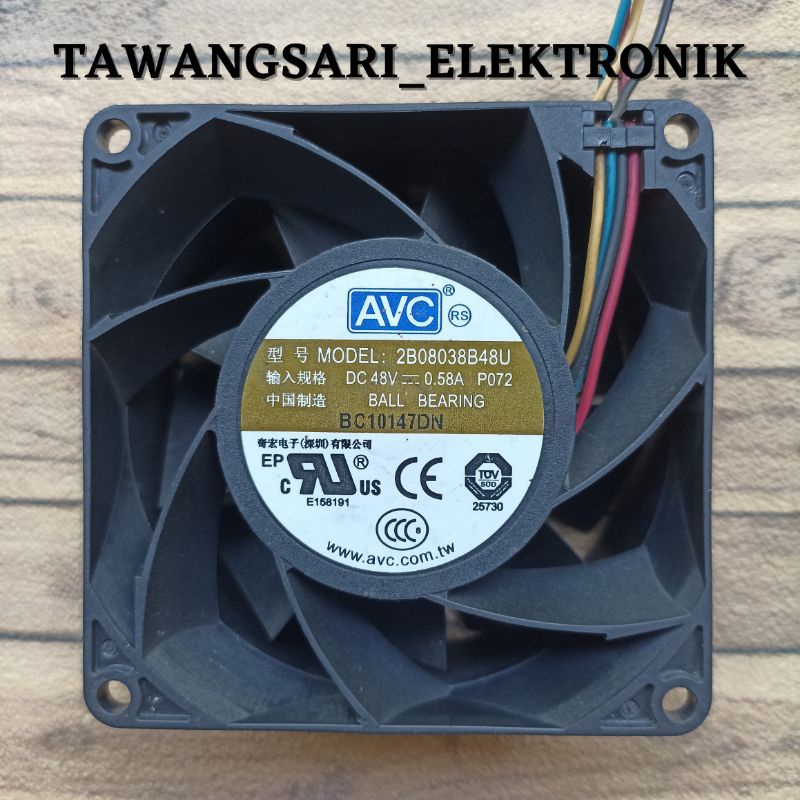 KIPAS DC 24V - 48V HIGH SPEED 8×8CM FAN DC 48VOLT 8CM