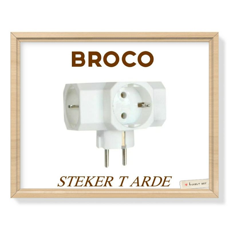 T arde broco / colokan T broco / colokan cabang tiga broco