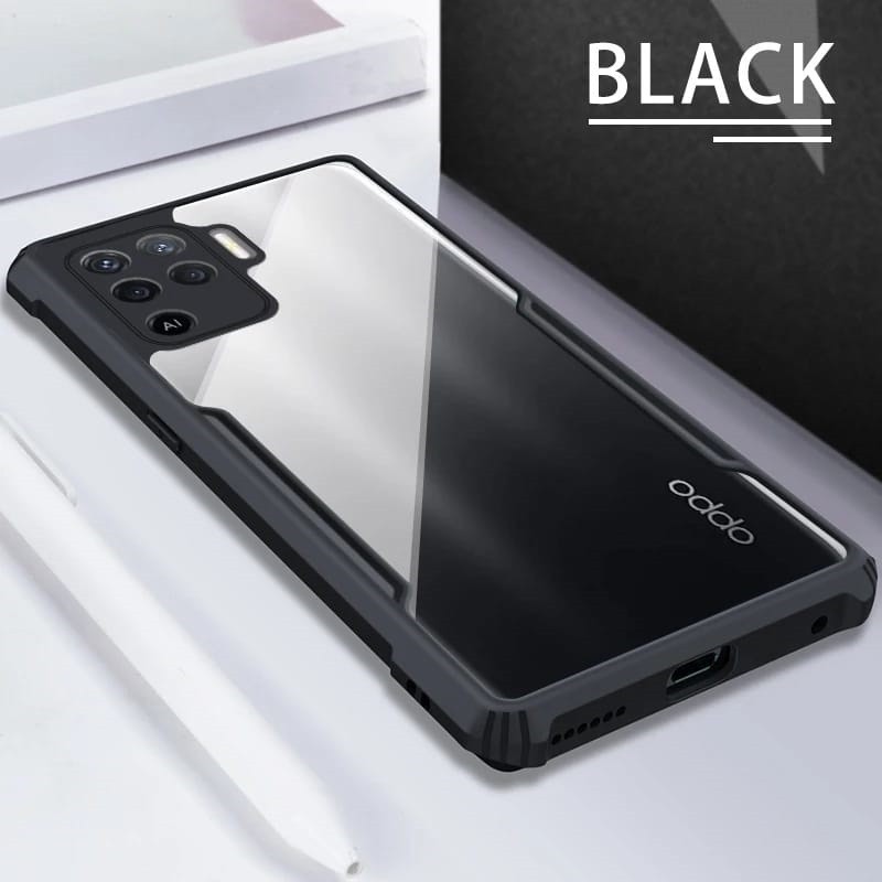 PROMO Case OPPO RENO 5F / Reno5 F 2021 Hard Case Fusion Shockproof Transparant Free Tempered Glass Layar