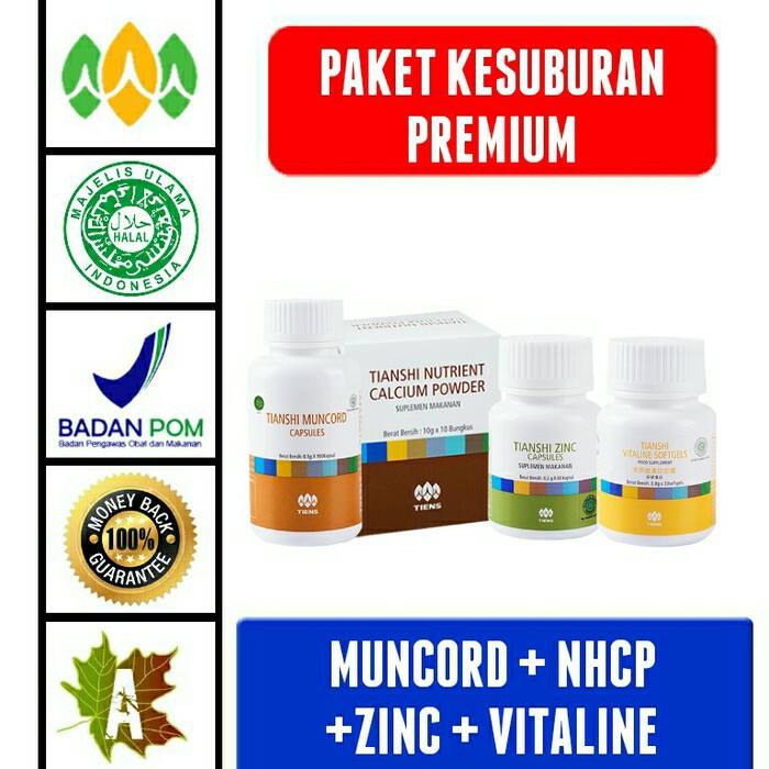 Paket Promil Istri Tiens ORIGINAL (Zinc NHCP Vitaline dan Muncord)