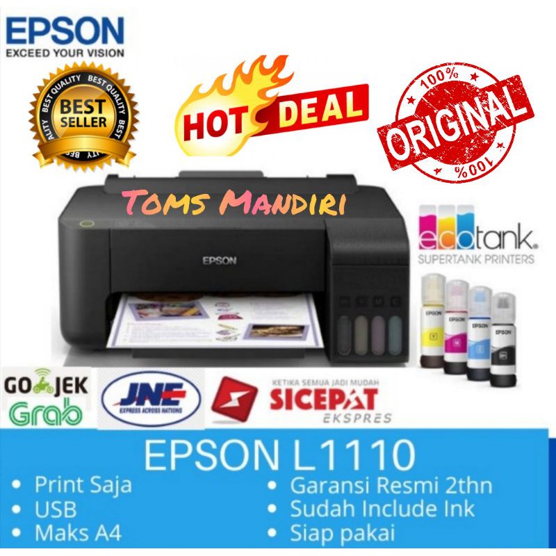Jual Epson L1110 Ink Tank Print Only Shopee Indonesia 8221