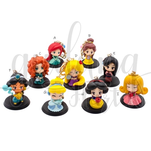 Gantungan Kunci Chibi Princess Karakter Putri Ganci Gantungan Tas Murmer Unik Keychain GH 302343