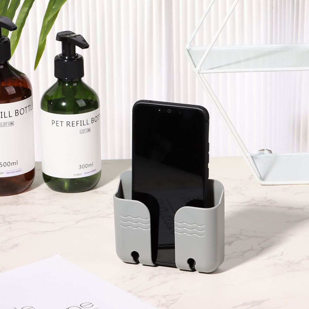 Home Wall Mounted With Hook Nail-Free Space Saving Storage Box/ Remote Control Mounted Mobile Phone Plug Wall Holder