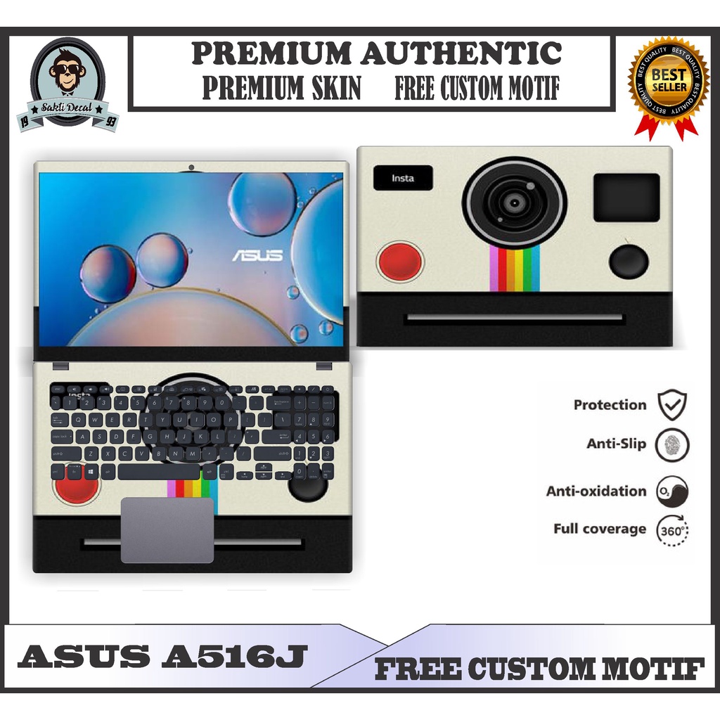 SKIN LAPTOP KEKINIAN ASUS A516J FREE CUSTOM MOTIF FULL BODY // STIKER