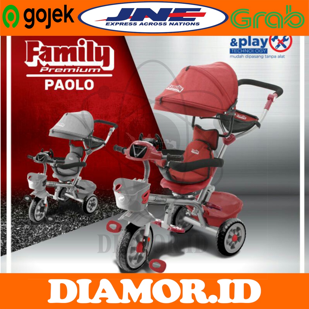 Sepeda Roda Tiga Anak Family Premium Paolo F 860J