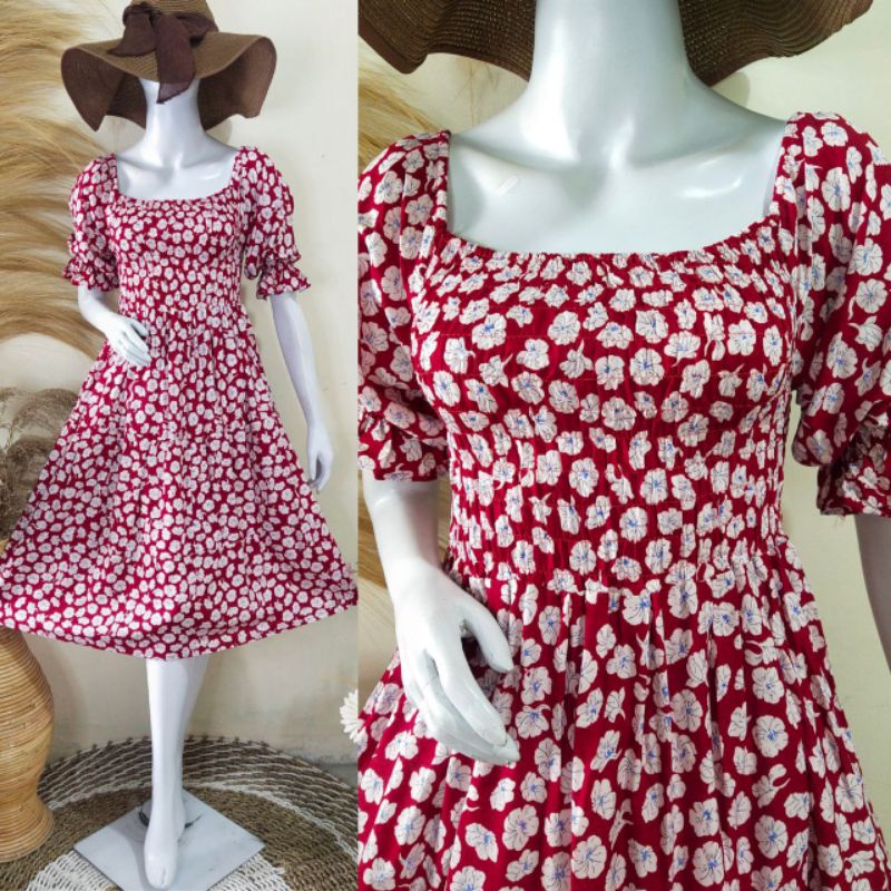 Daster Bali Rayon Premium / Daster Bali Kerut Dada / Dress Kerut Dada