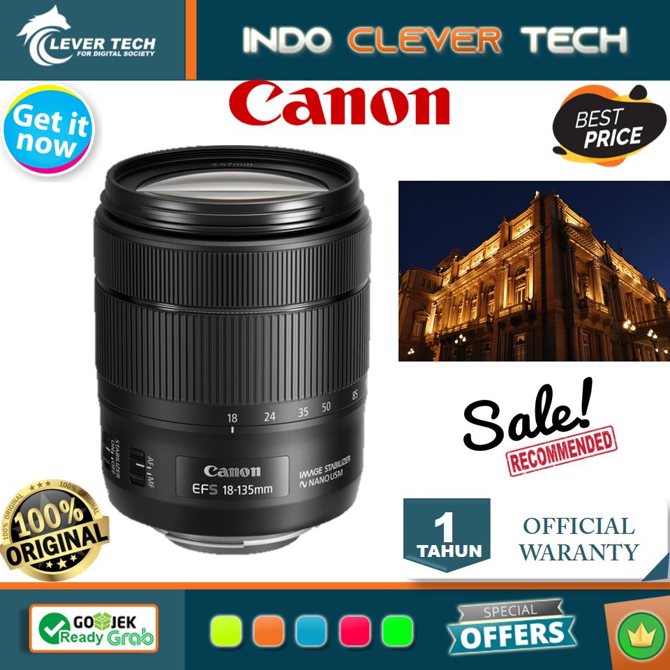 Canon EF-S 18-135mm f/3.5-5.6 IS NANO USM - Garansi Resmi