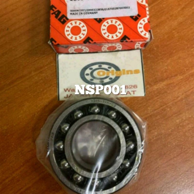 BEARING LAHER LAKER LAHAR KRUK AS MOTOR 6205 100%ORIGINAL FAG GERMANY ASLI 1205 TVHC3 DOUBLE ROLLER