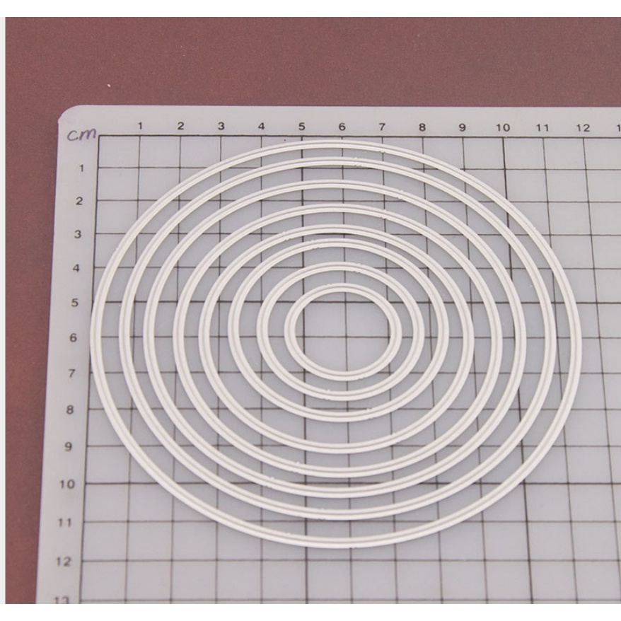 

gk LovelyCraft Metal Cutting Dies S12 ~ 8pcs/set Circle Round Lingkaran untuk Stencil, Cards,