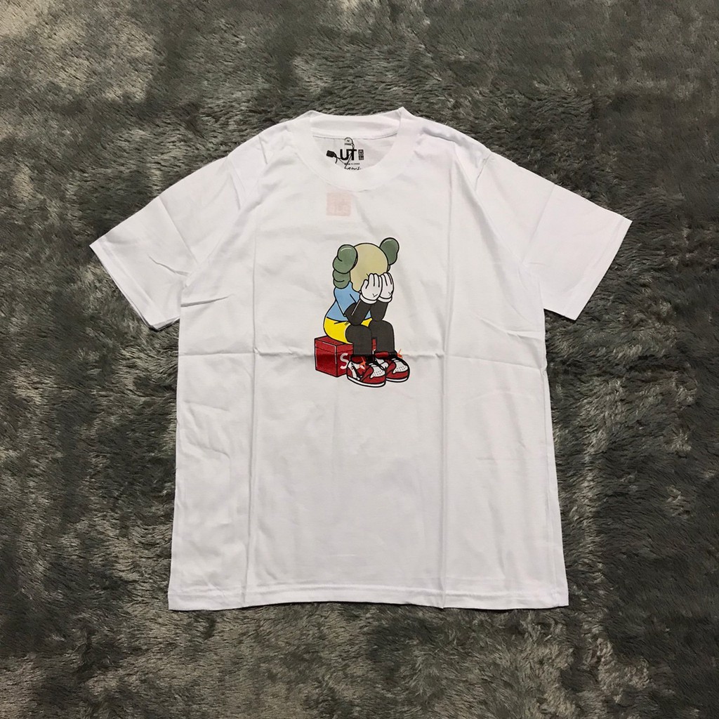 KAOS TSHIRT KAWS X UNIQLO FLAYED TEE X SUPREME HIGH MIRROR PREMIUM QUALITY