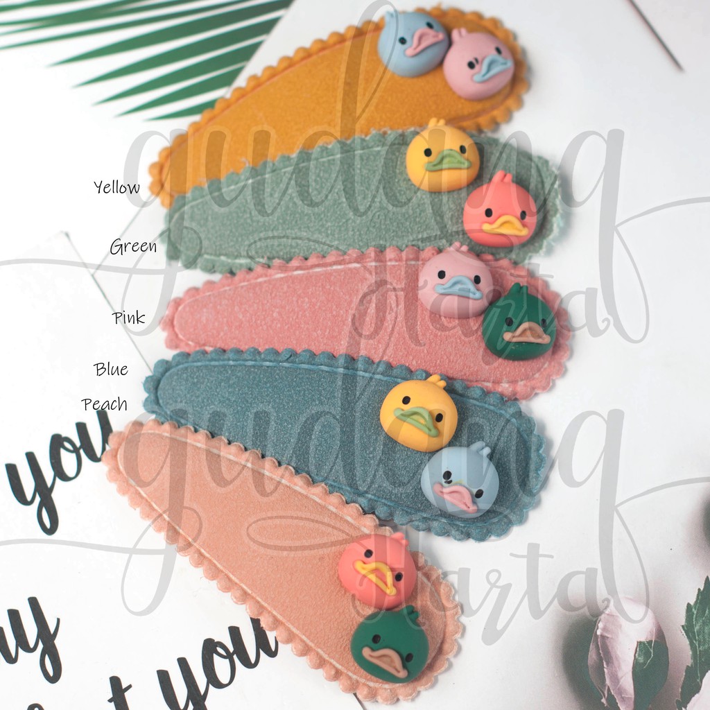 Jepit Rambut Simple Basic Mini Duck Bebek Lucu GH 201913