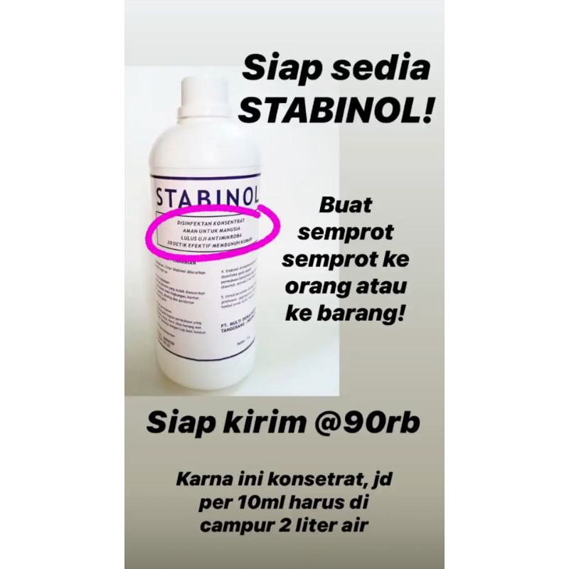 STABINOL disinfektan konsentrat 1L (New Packaging)