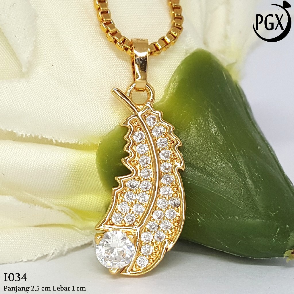 PGX Liontin Kalung Xuping Wanita Aksesoris Fashion Perhiasan Lapis Emas  - I034